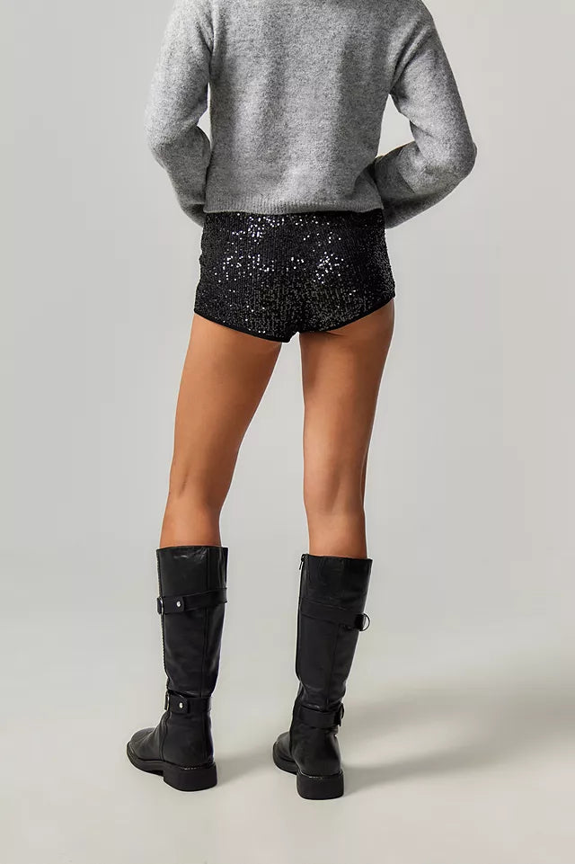 Micro Sequin Velvet Shorts