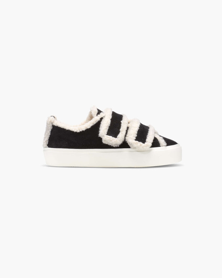 Shearling Low Velcro Black
