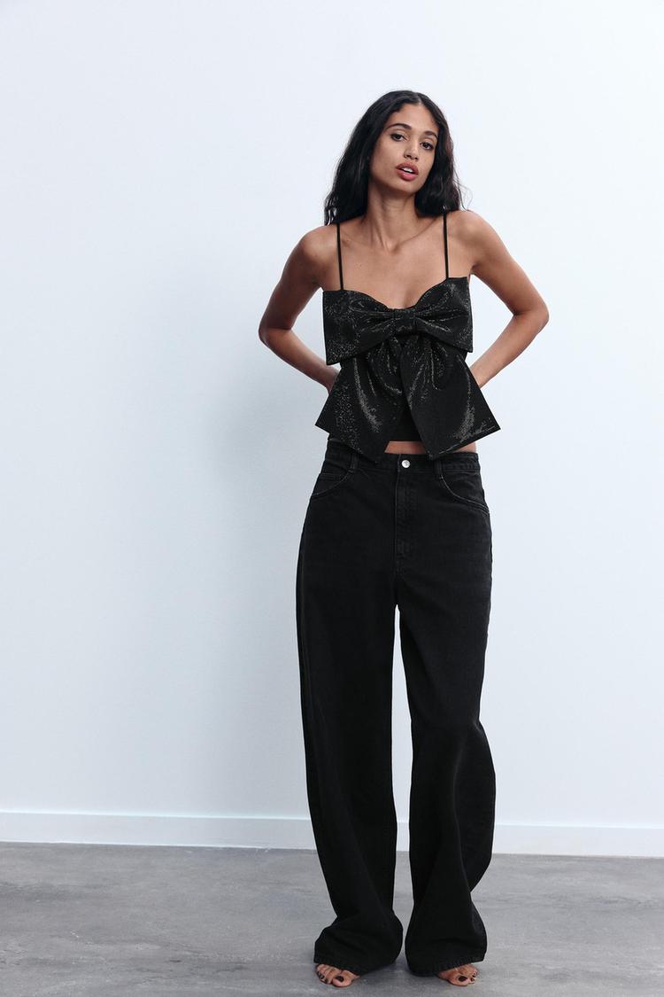 STRAPPY BOW CROP TOP