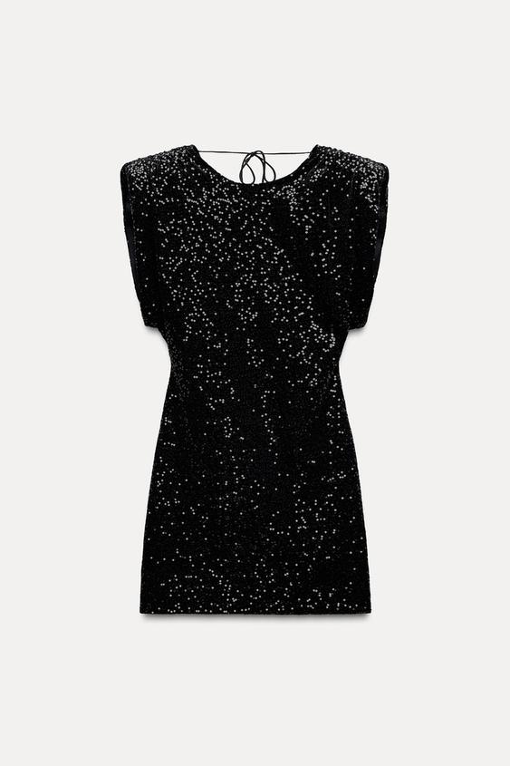 VELVET SEQUIN DRESS