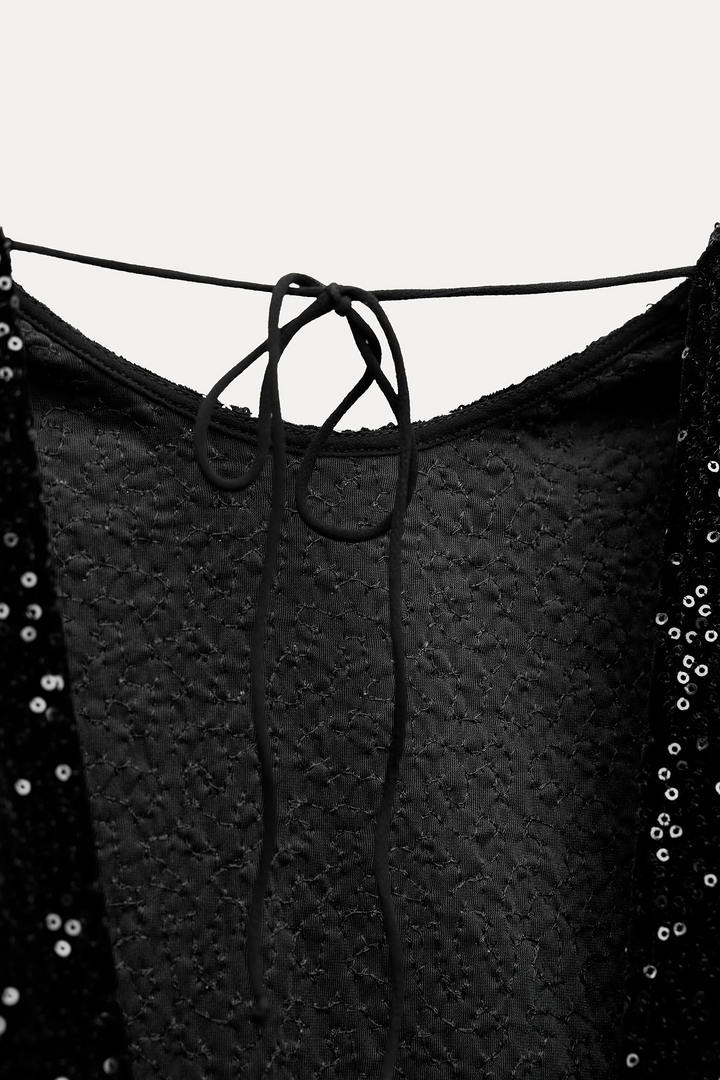VELVET SEQUIN DRESS