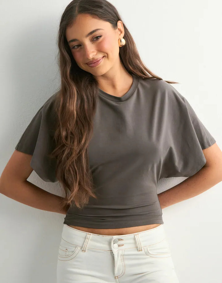 Round Neck Wide Sleeve Tee