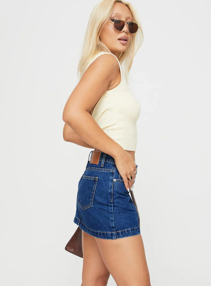 Denim mini skirt