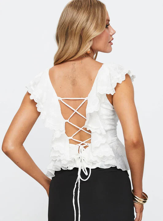 Thespian embroidered top
