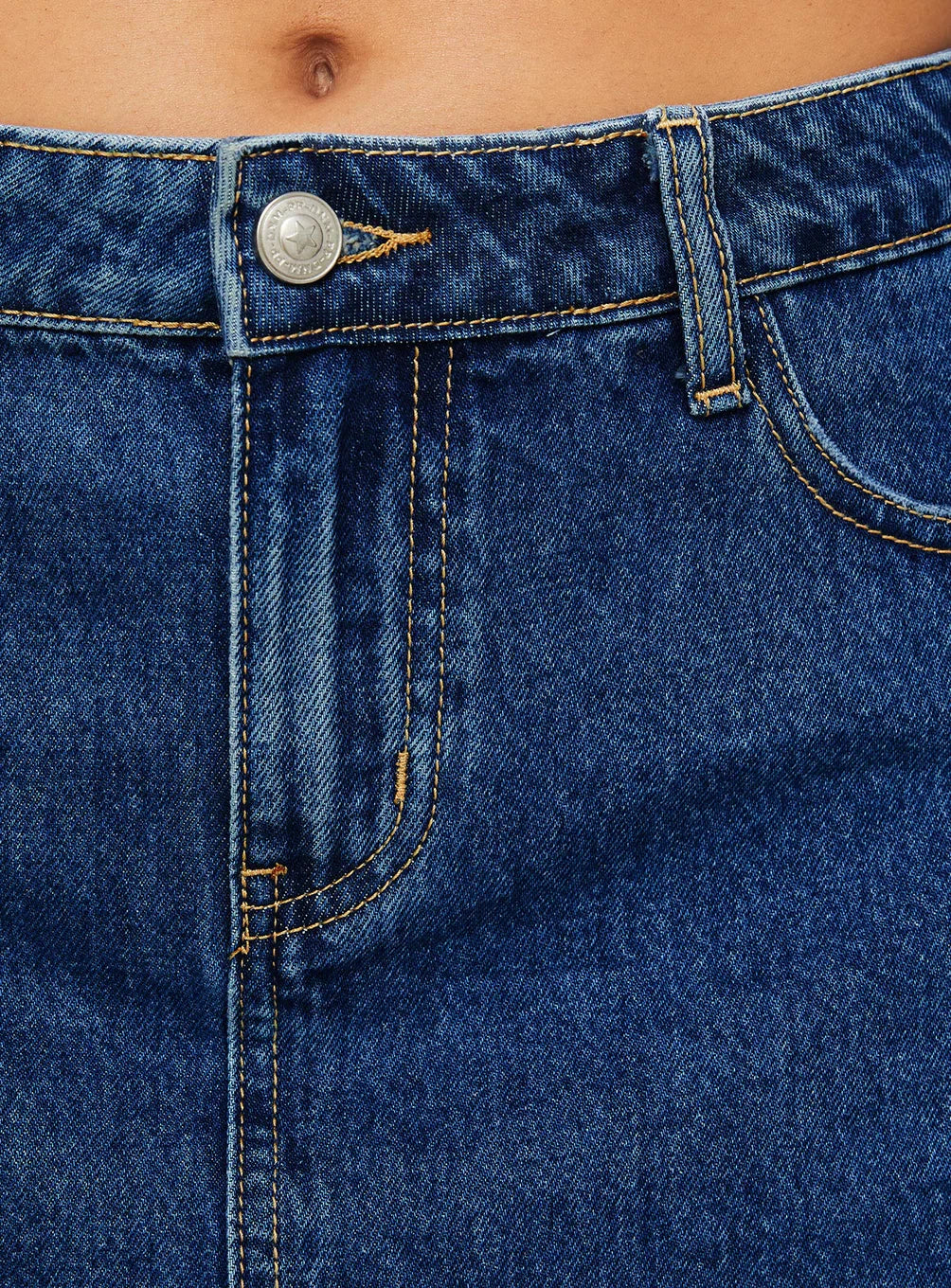 Denim mini skirt