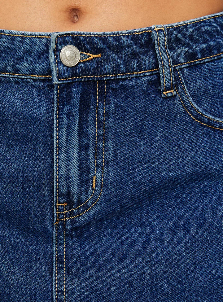 Denim mini skirt