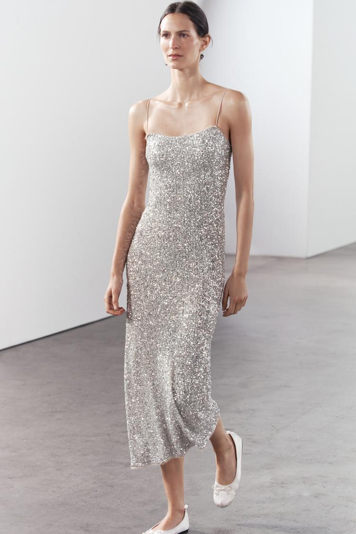 SEQUIN SLIP DRESS
