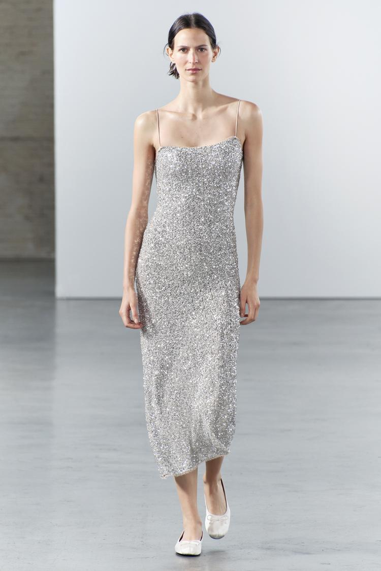 SEQUIN SLIP DRESS