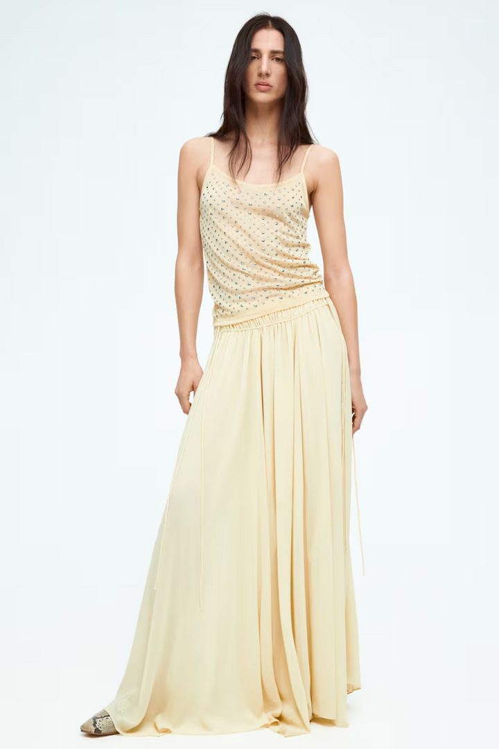 Circular chiffon skirt