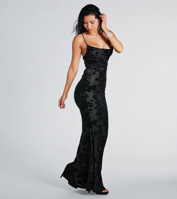 Lace-Up Mermaid Dress
