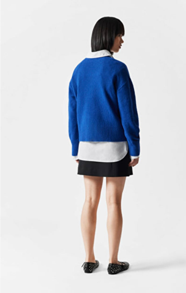 Knitted blue pullover