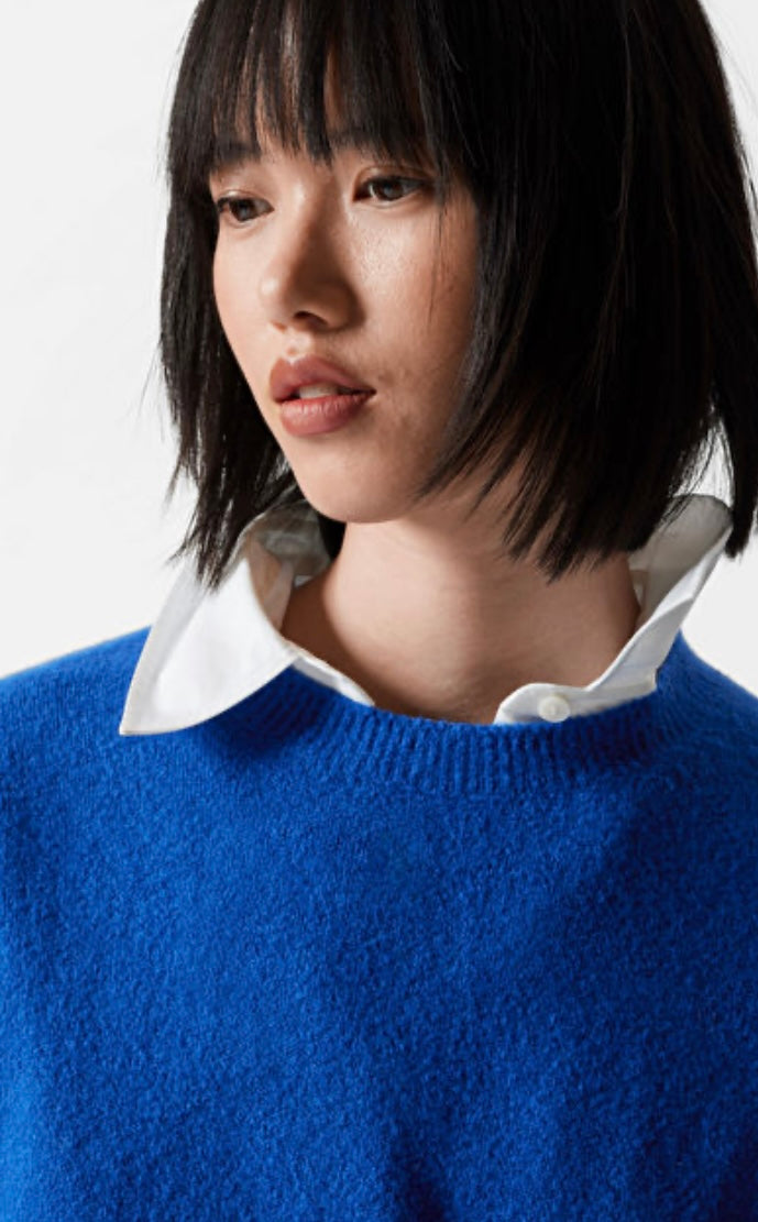 Knitted blue pullover