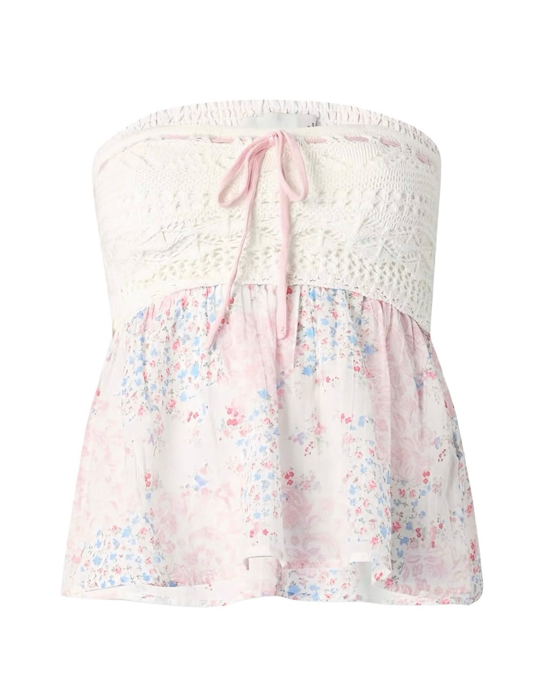 STRAPLESS BABYDOLL TOP