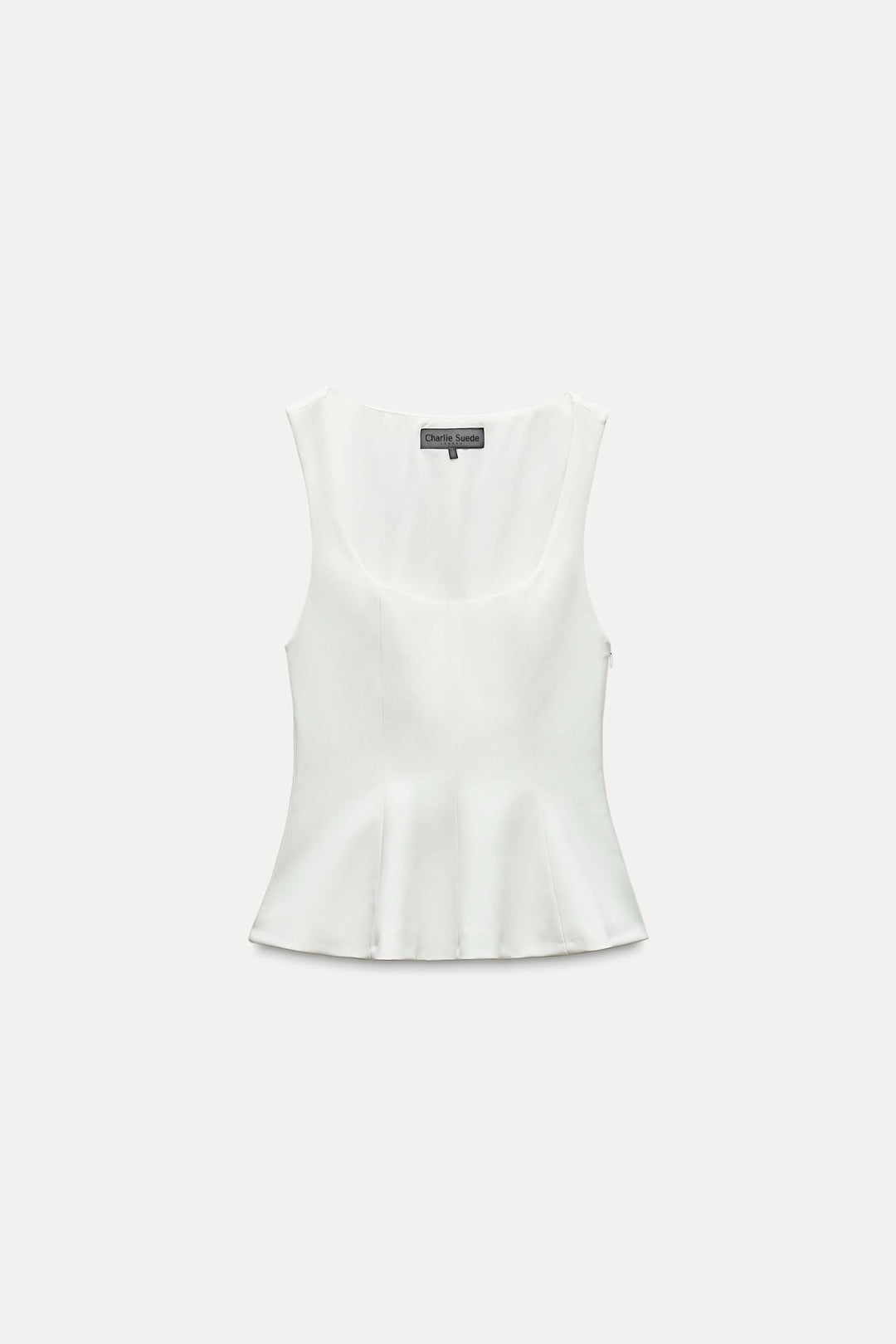 STRETCH PEPLUM TOP