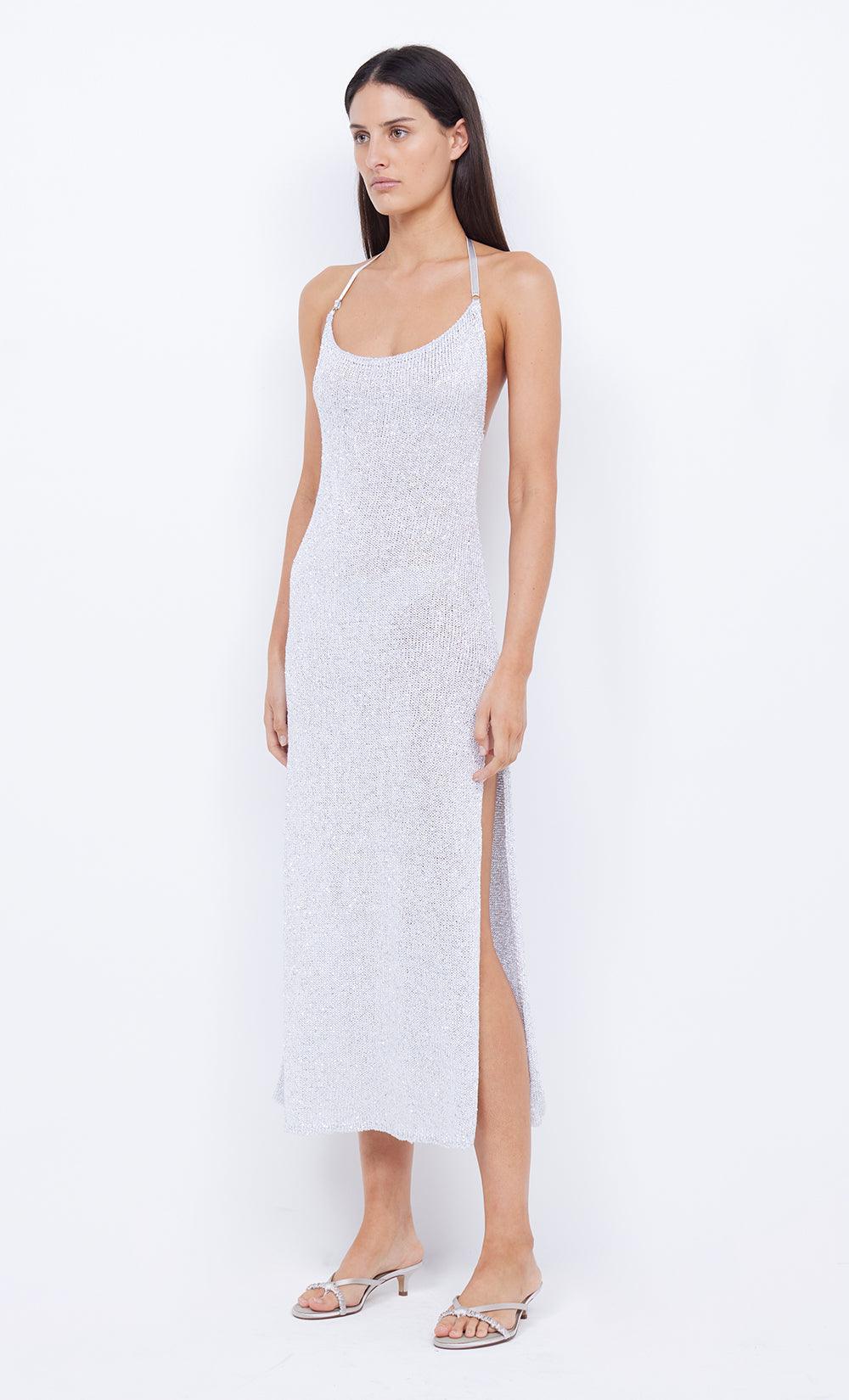 SADIE SPLIT KNIT MIDI DRESS