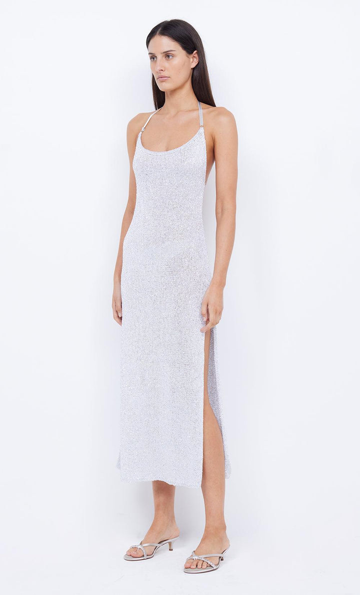 SADIE SPLIT KNIT MIDI DRESS
