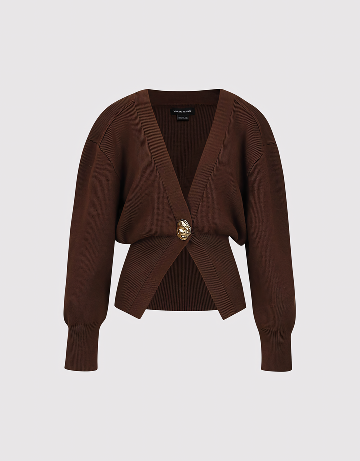 V-Neck Knitted Cardigan