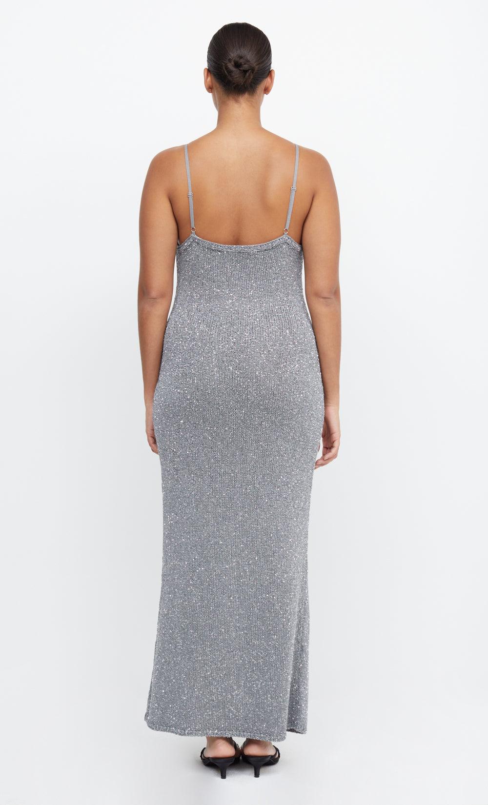 SADIE SEQUIN KNIT SLIP DRESS