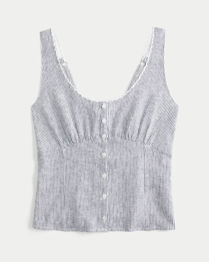 Button-Through Top