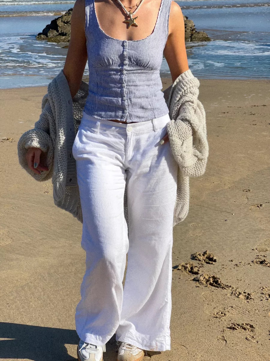 Button-Through Top