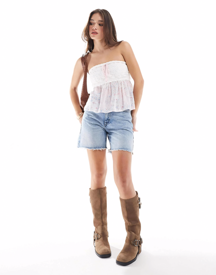 STRAPLESS BABYDOLL TOP