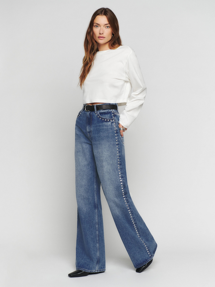Starlit Studded Denim