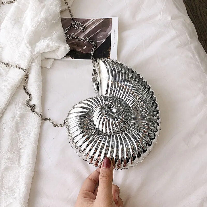 Golden Shell Evening Clutch