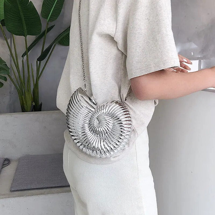 Golden Shell Evening Clutch
