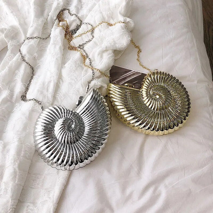 Golden Shell Evening Clutch