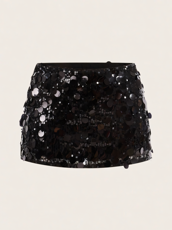 Sequin Decor Bodycon Mini Skirt