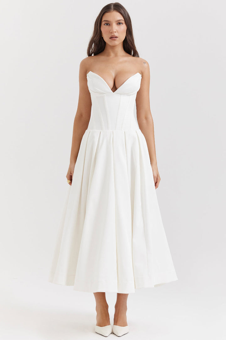 Lady Strapless Midi Dress