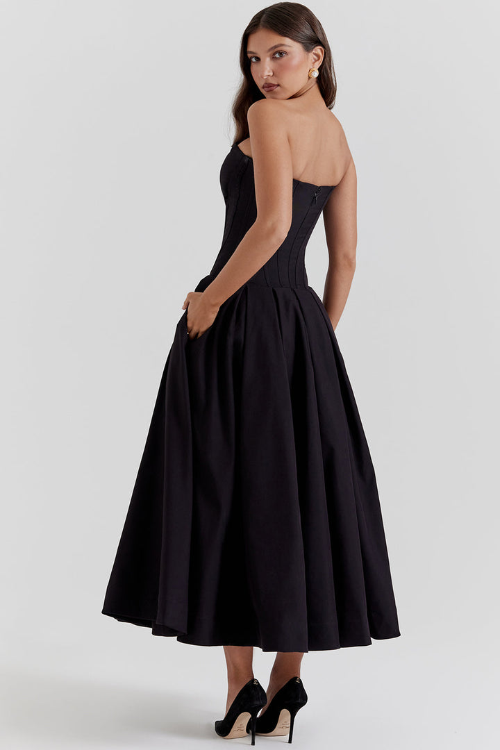 Lady Strapless Midi Dress