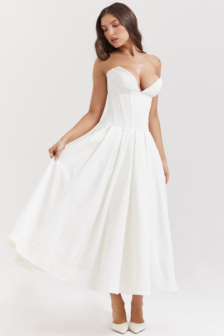 Lady Strapless Midi Dress