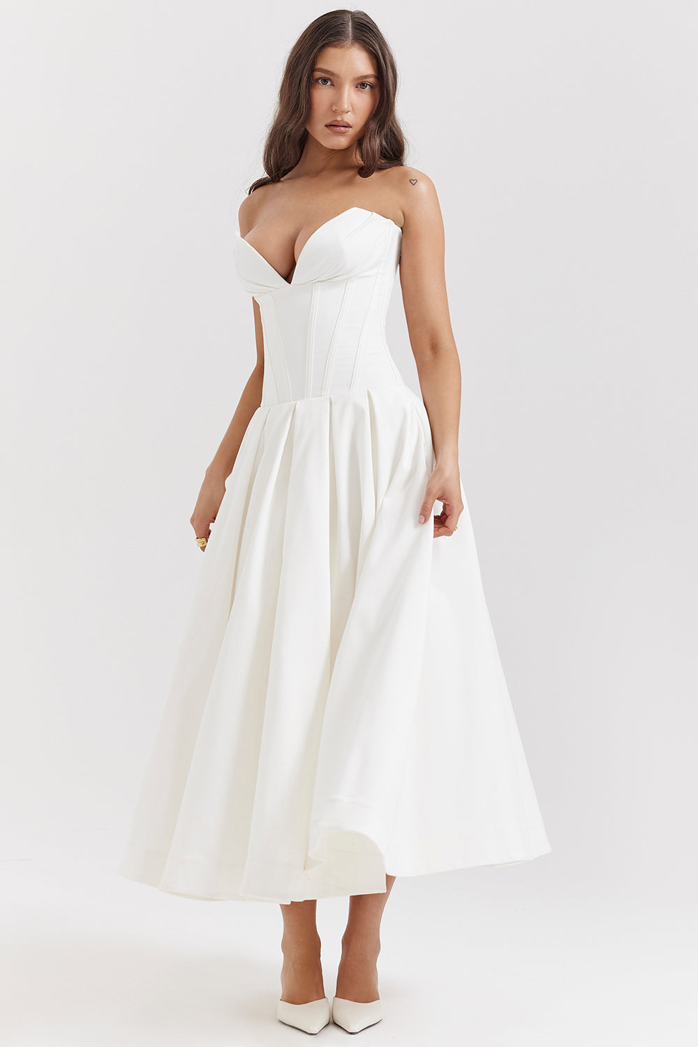 Lady Strapless Midi Dress