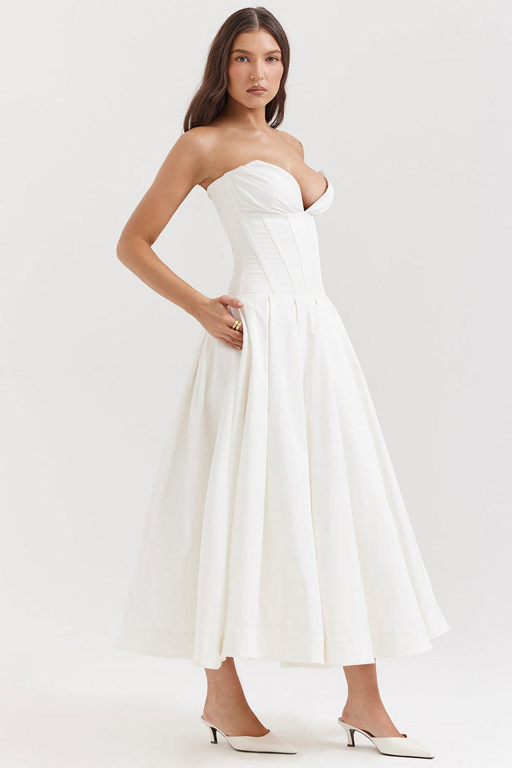 Lady Strapless Midi Dress
