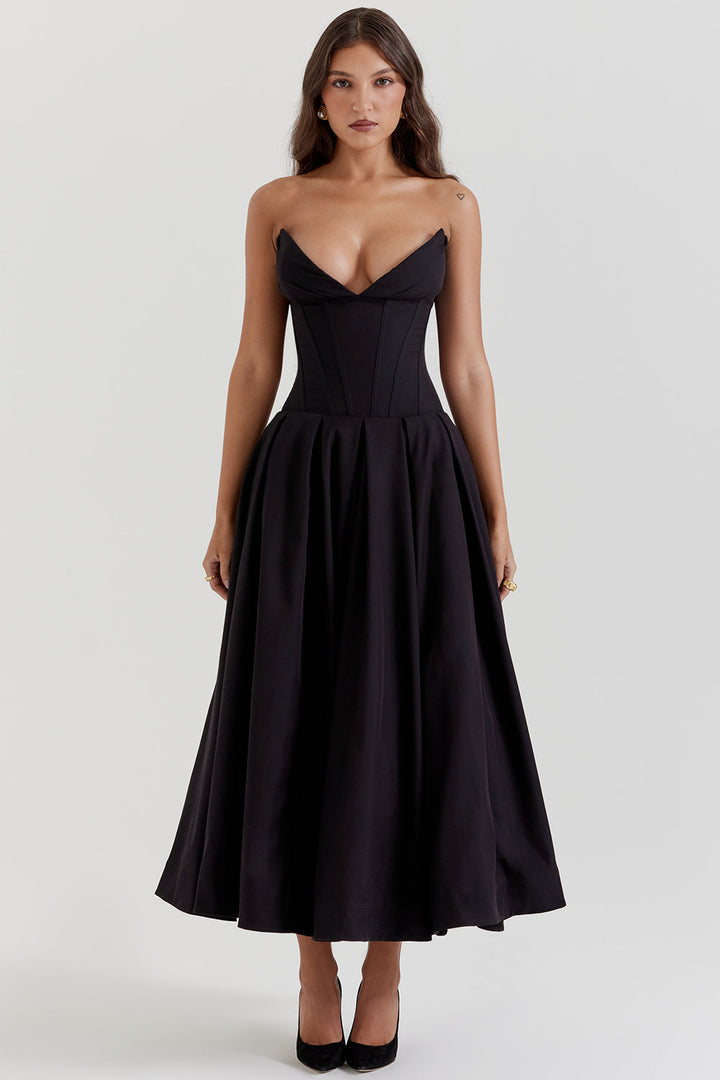 Lady Strapless Midi Dress