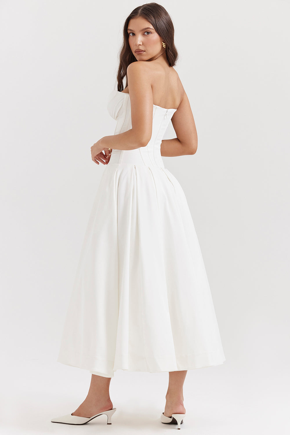 Lady Strapless Midi Dress