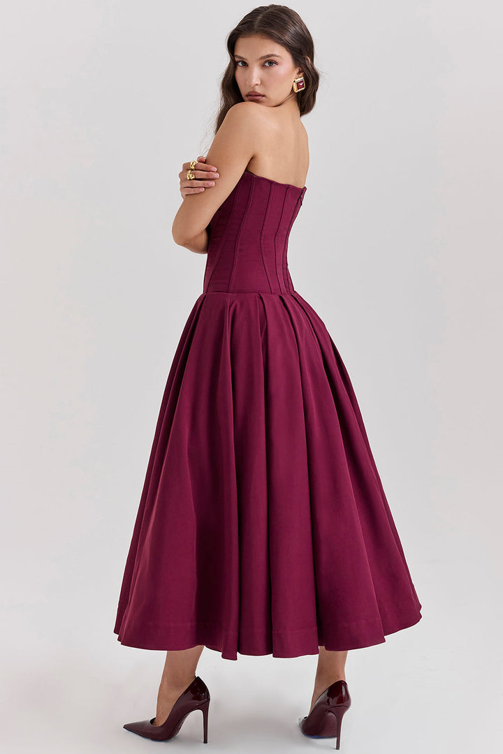 Lady Strapless Midi Dress