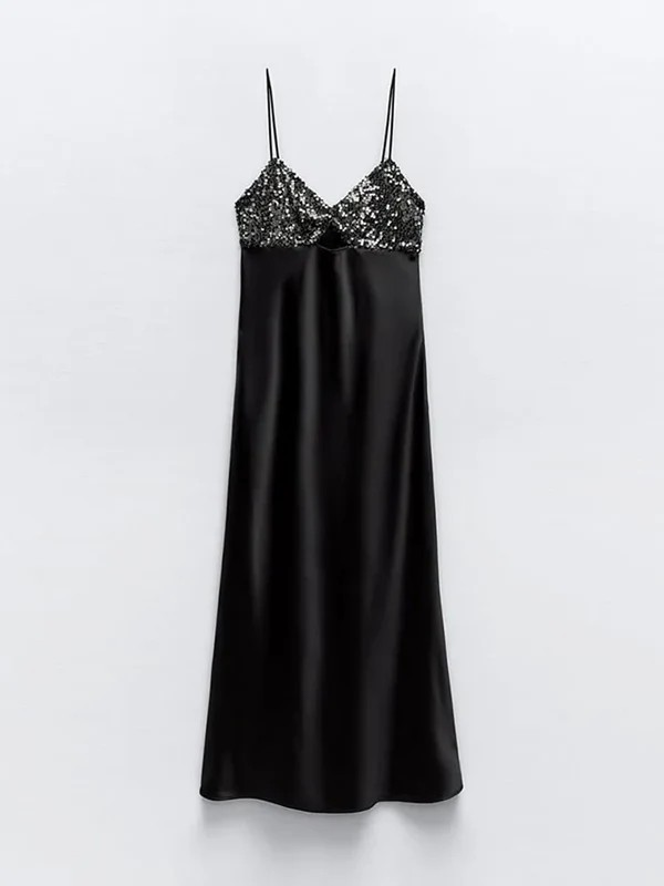 Elegant Sequin Cut-Out Prom Dress