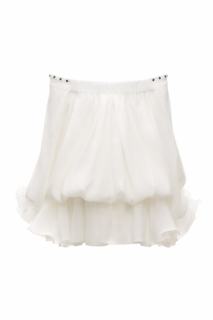 Lisette off-shoulder chiffon mini dress